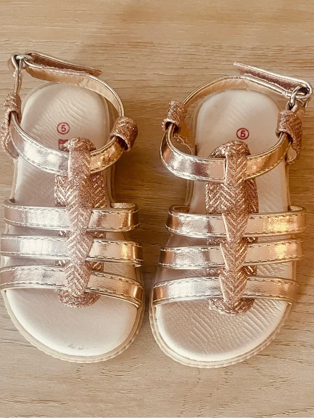 Kids Rose Gold Sandals